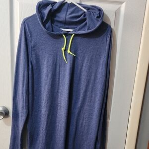 Gildan Navy Hoodie with Bright Yellow Accents